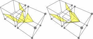 3: Ambigious cases leading to holes in the marching cubes mesh